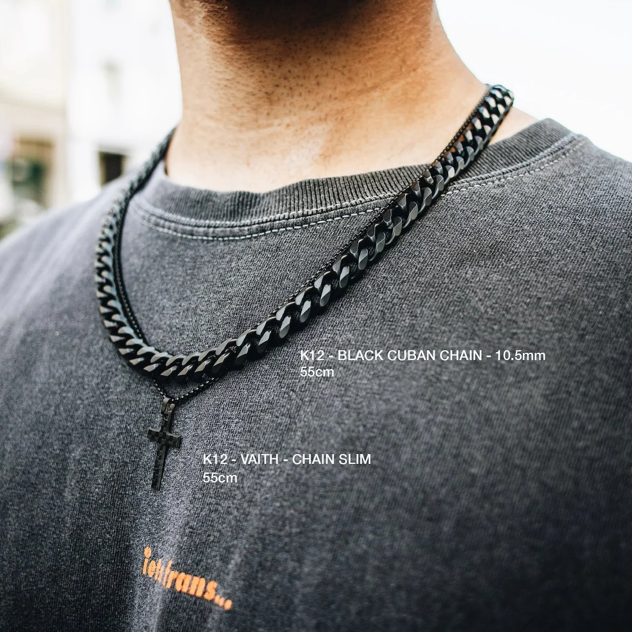 K12 - BLACK CUBAN CHAIN - 10.5MM - Image 4