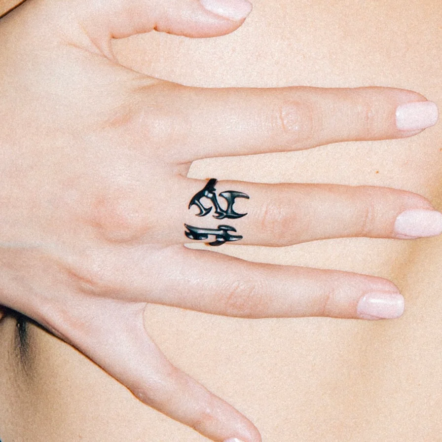 K12 - BLACK NEO TRIBAL RING - Image 3