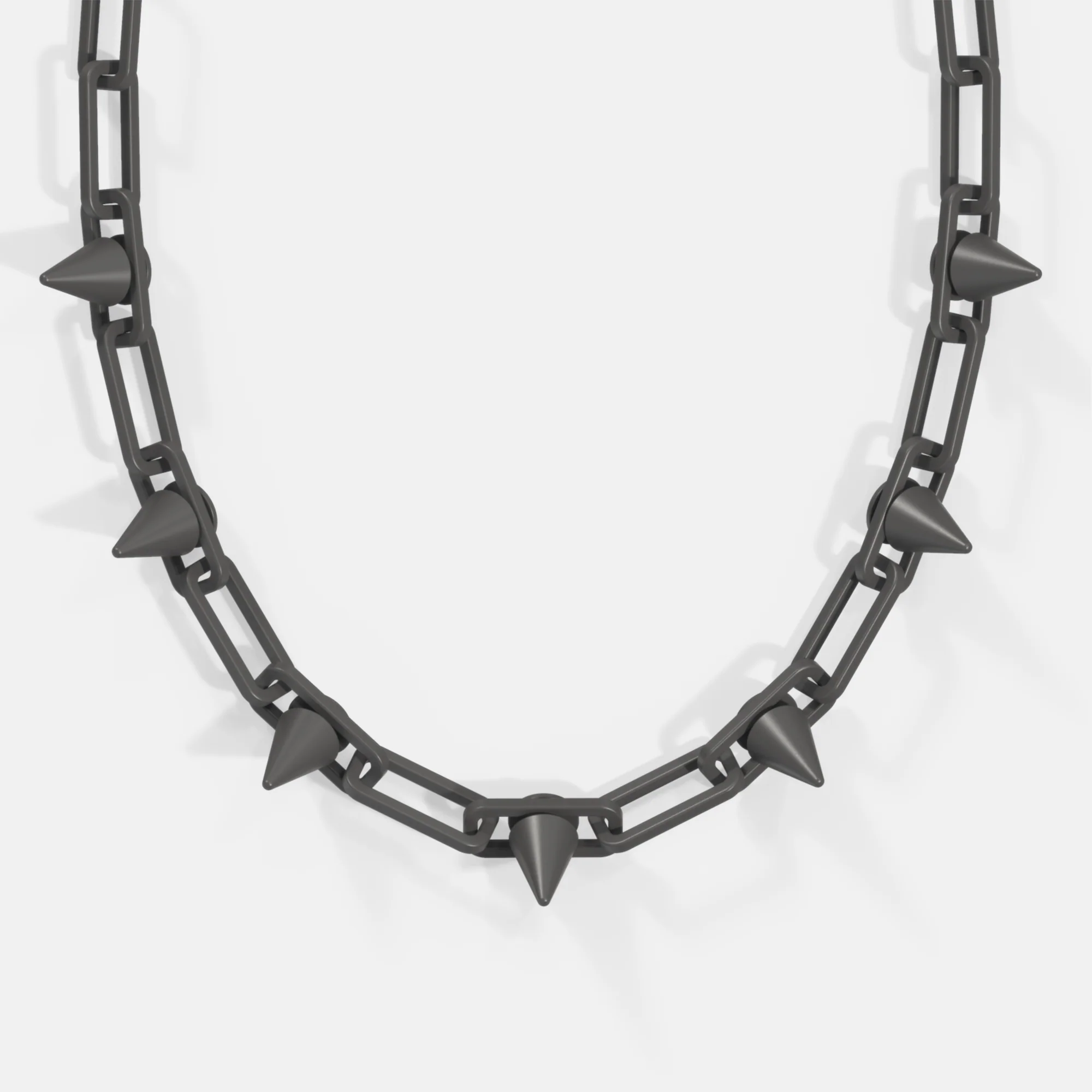 K12 - BLACK PAPERCLIP SPIKE CHAIN - 7MM - Image 2