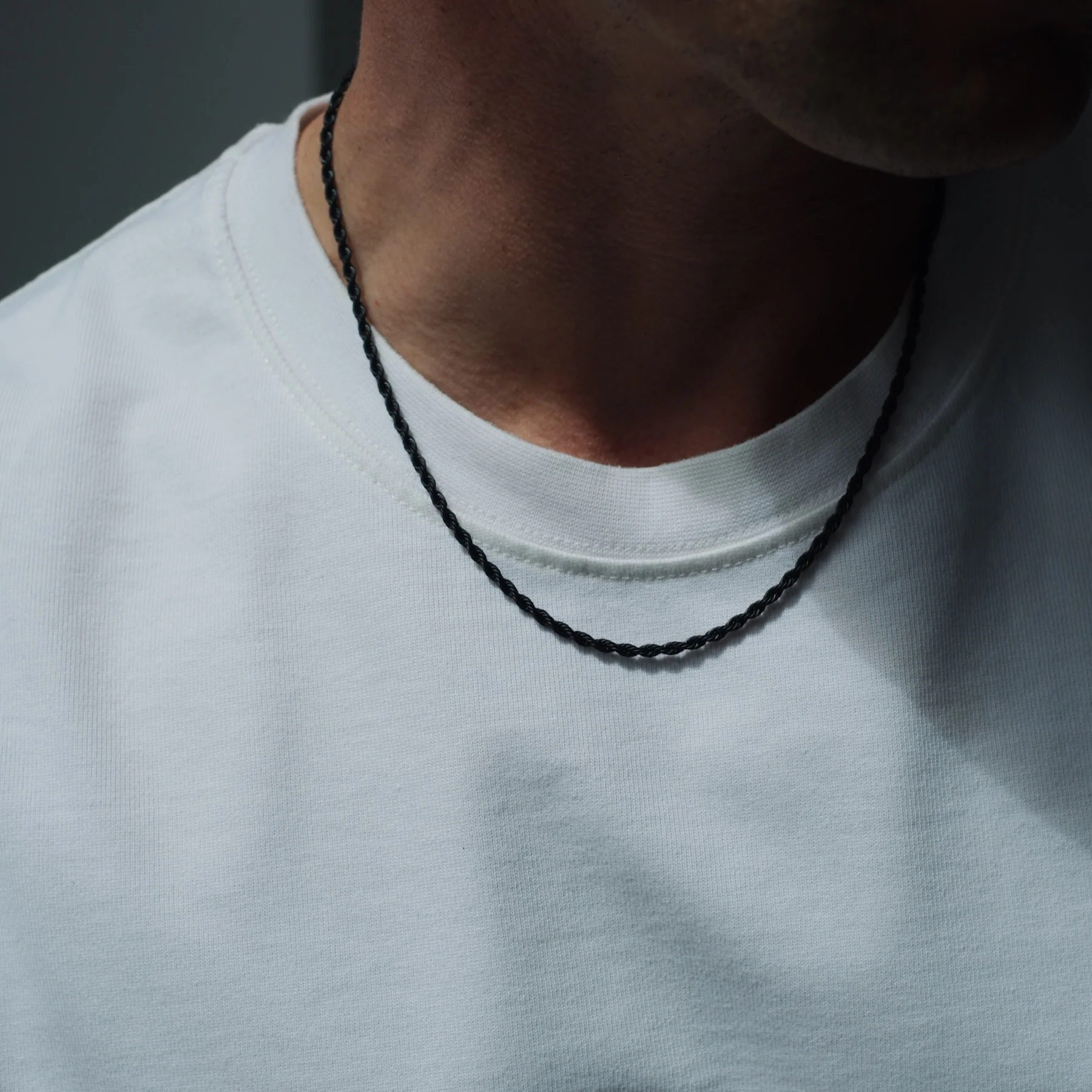 K12 - BLACK ROPE CHAIN - 3MM - Image 3