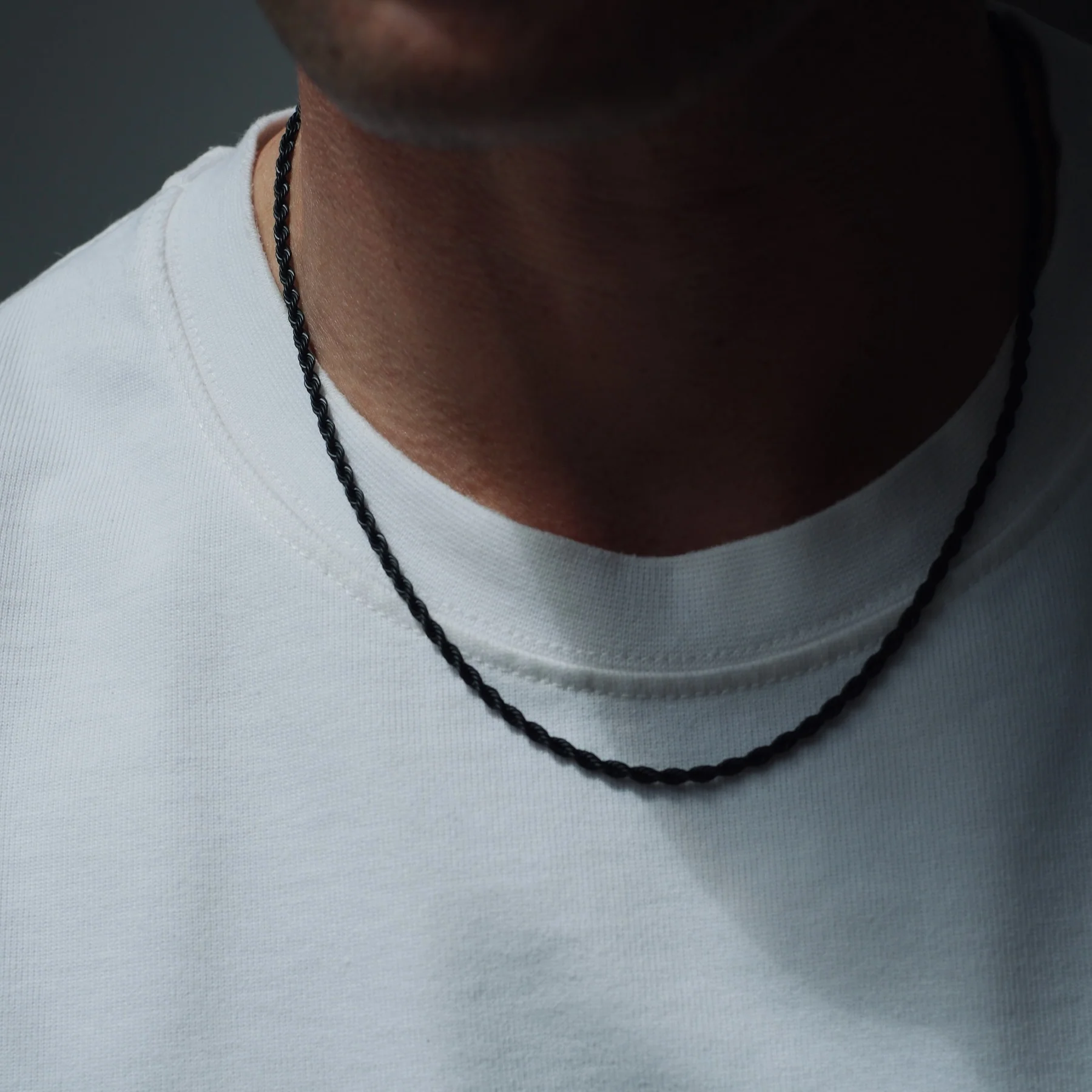 K12 - BLACK ROPE CHAIN - 3MM - Image 6