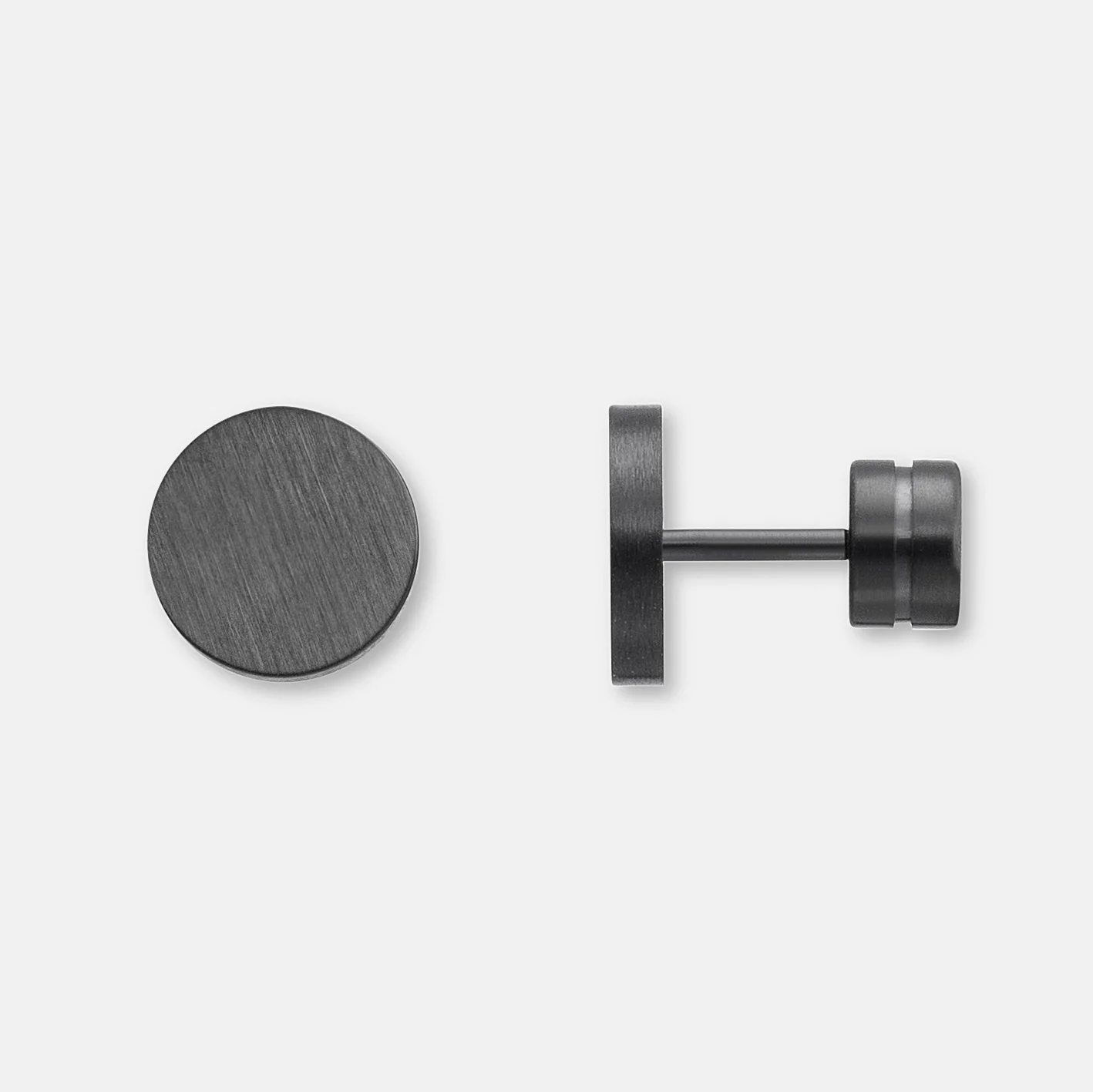 K12 - BLACK STEEL STUD EARRING