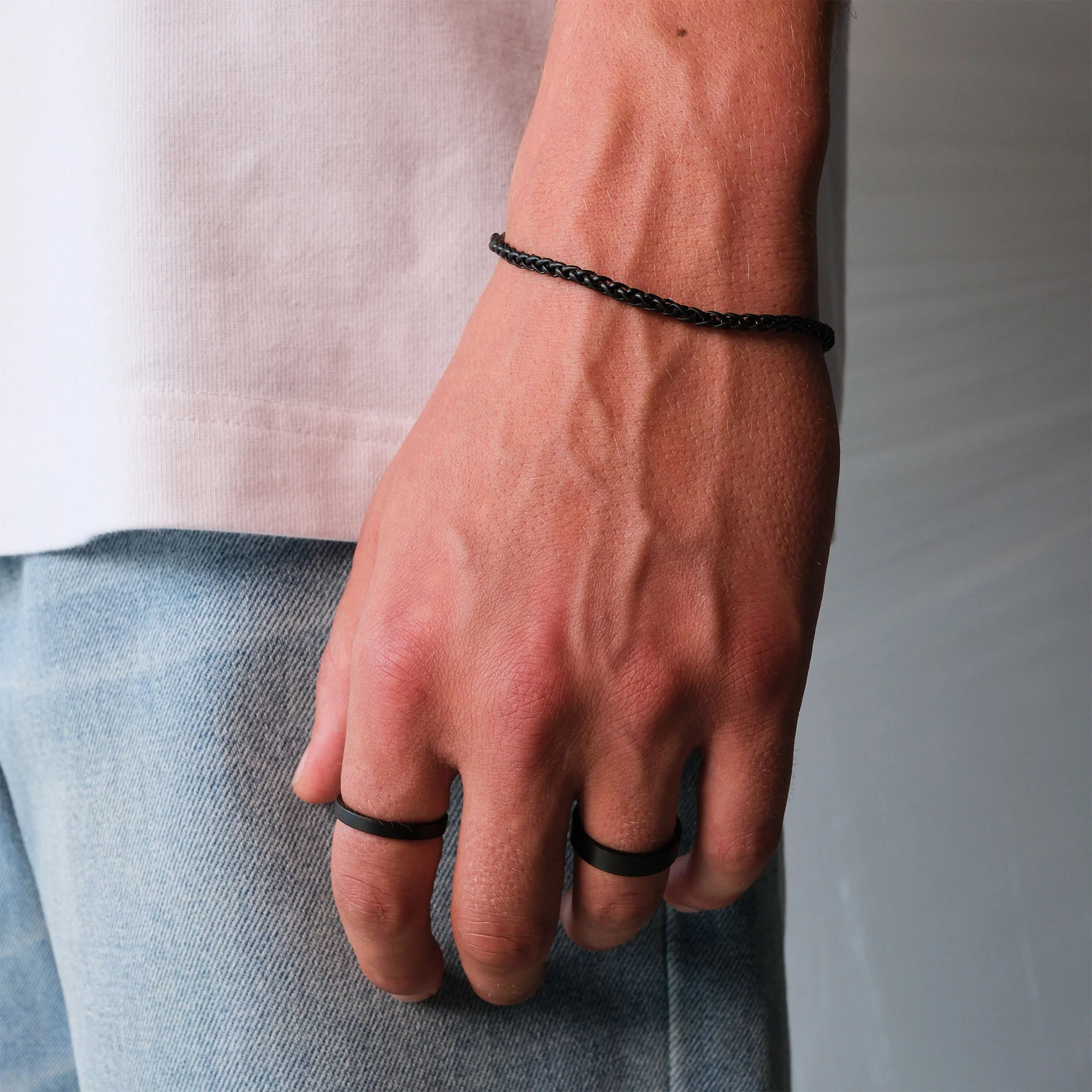 K12 - BLACK WHEAT BRACELET - 3MM - Image 4