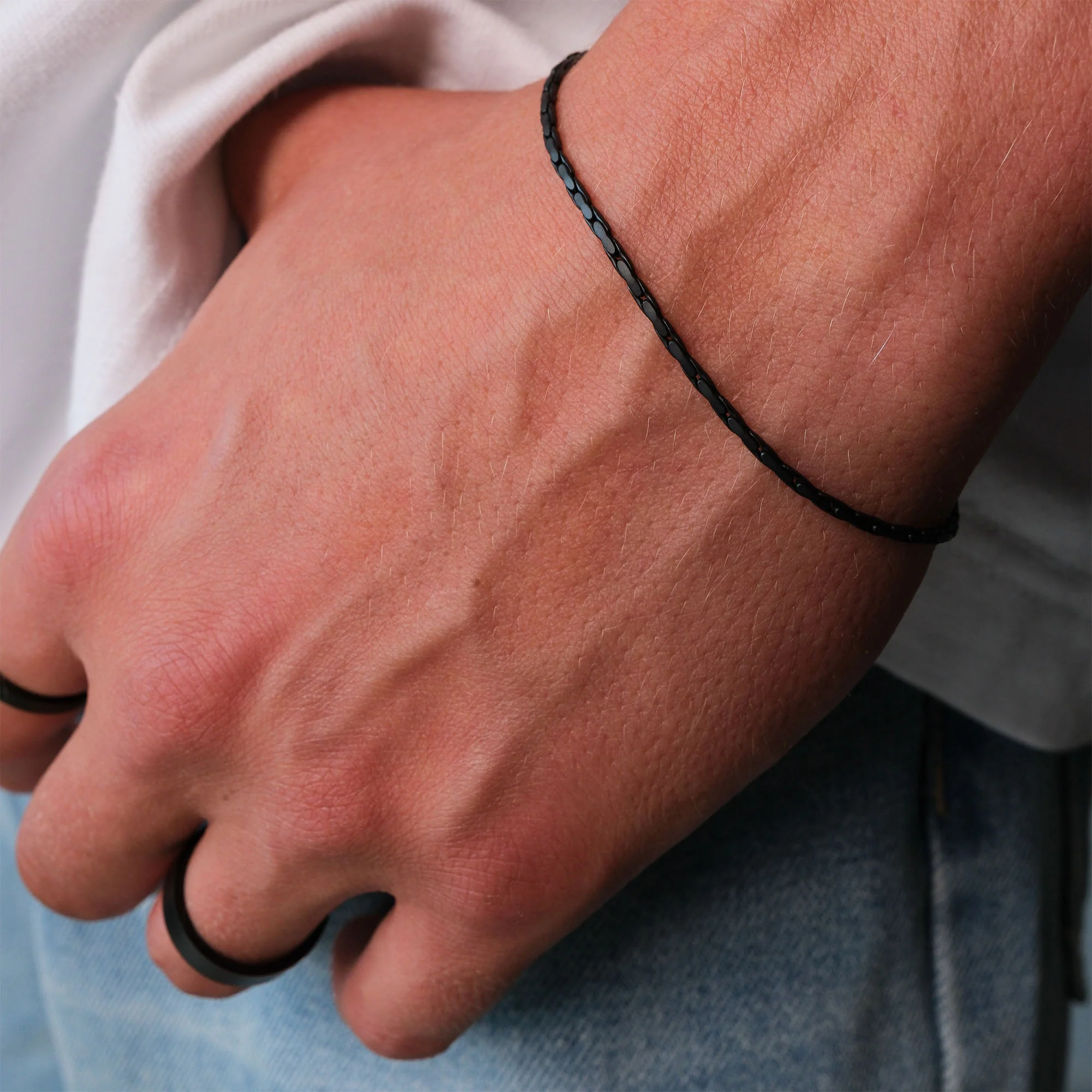 K12 - BLACK WIRE BRACELET - 1.4MM - Image 5