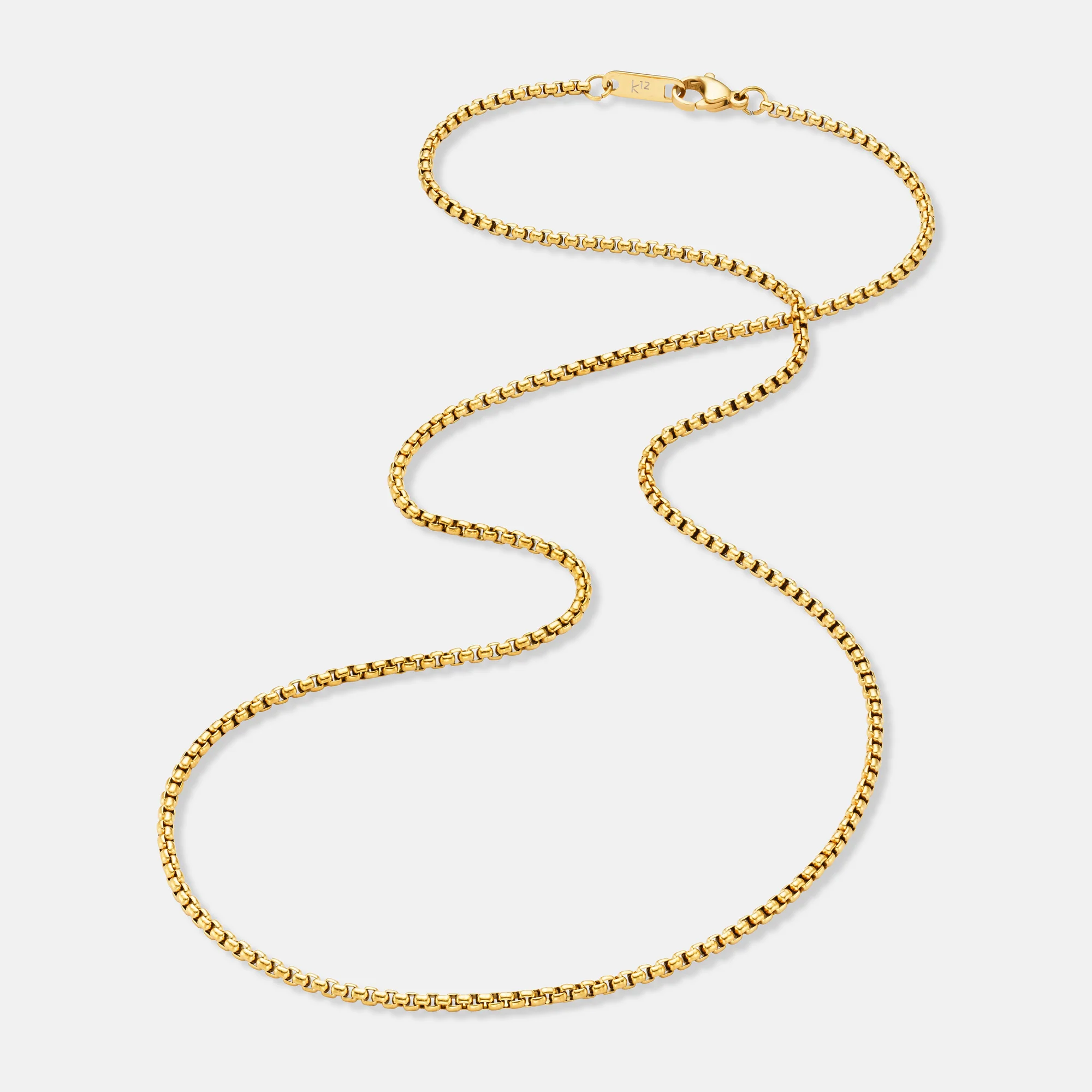 K12 - GOLD BOX CHAIN - 2MM - Image 2