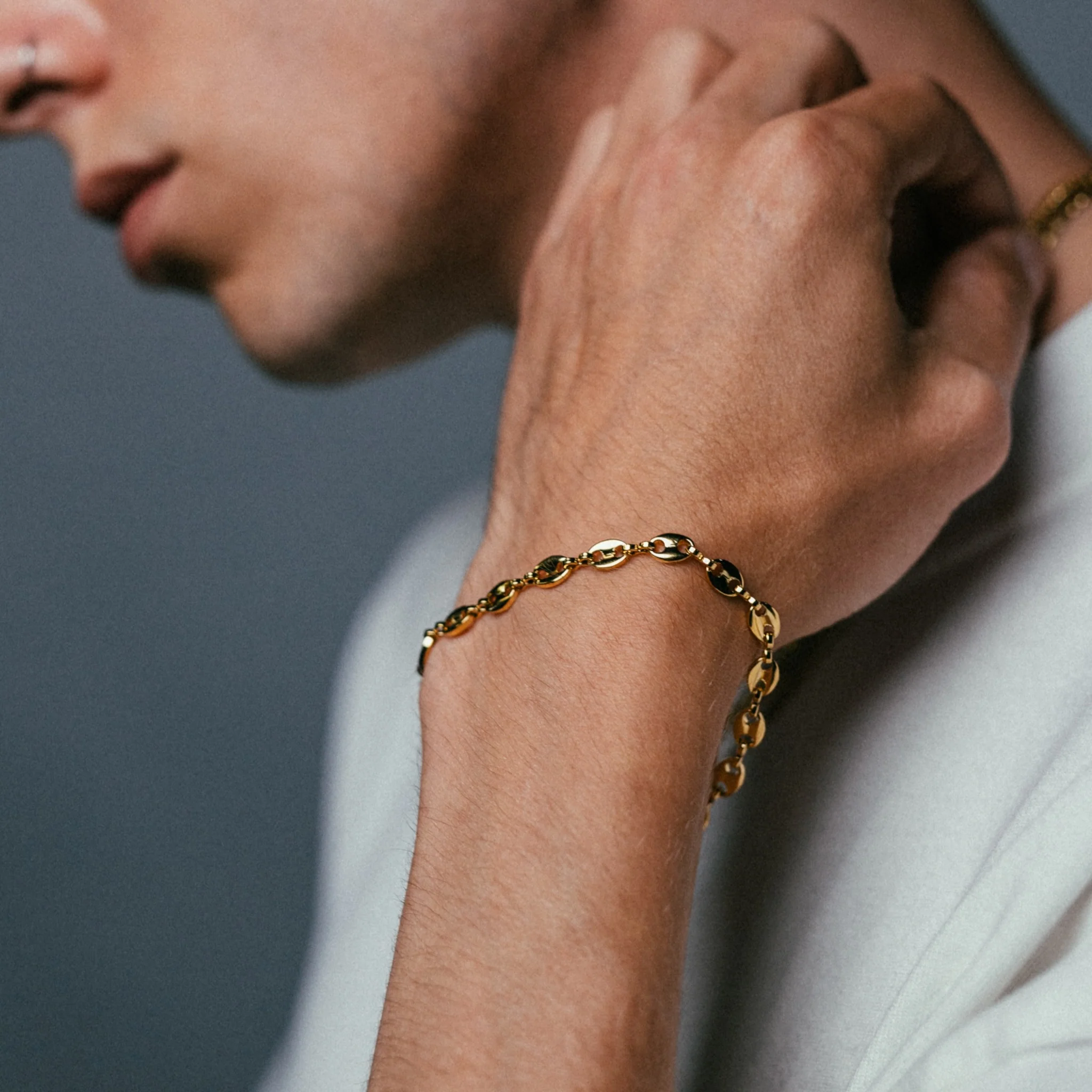 K12 - GOLD COFFEE BEAN BRACELET - Image 3