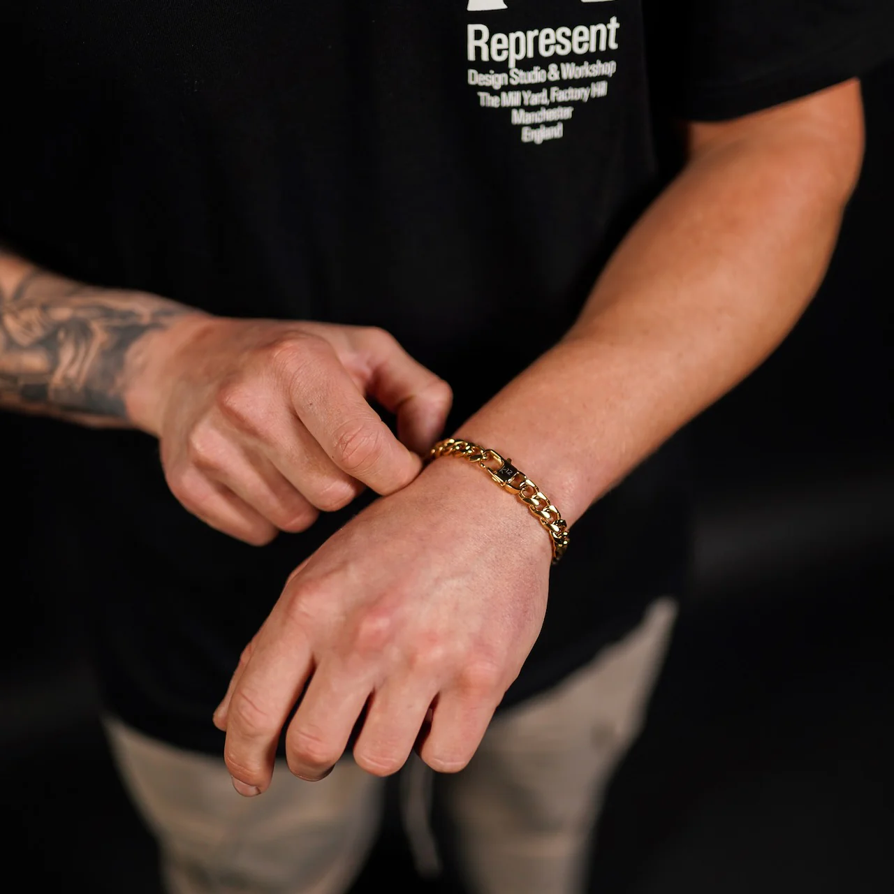K12 - GOLD CUBAN BRACELET - 8MM - Image 4