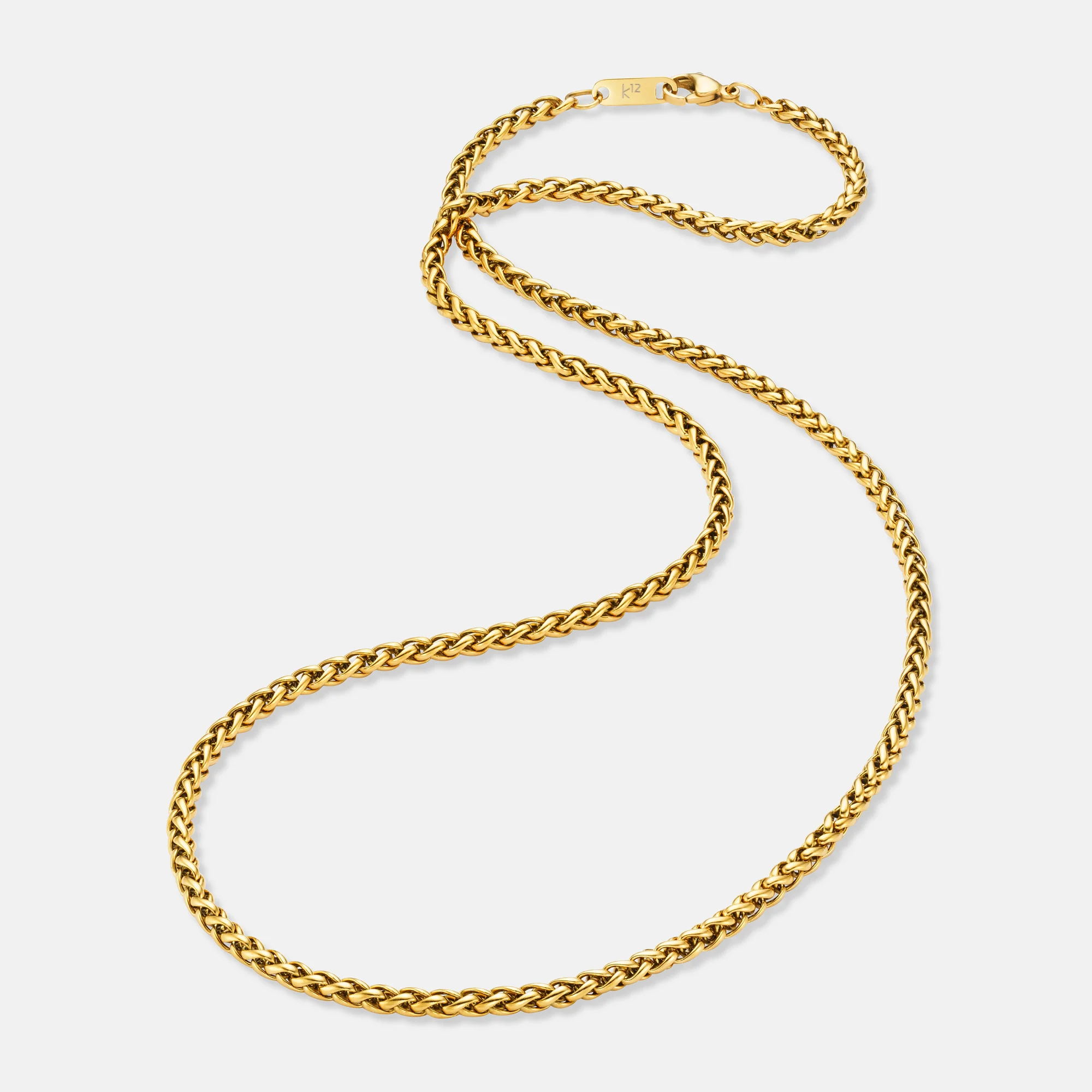 K12 - GOLD WHEAT CHAIN - 3MM - Image 2