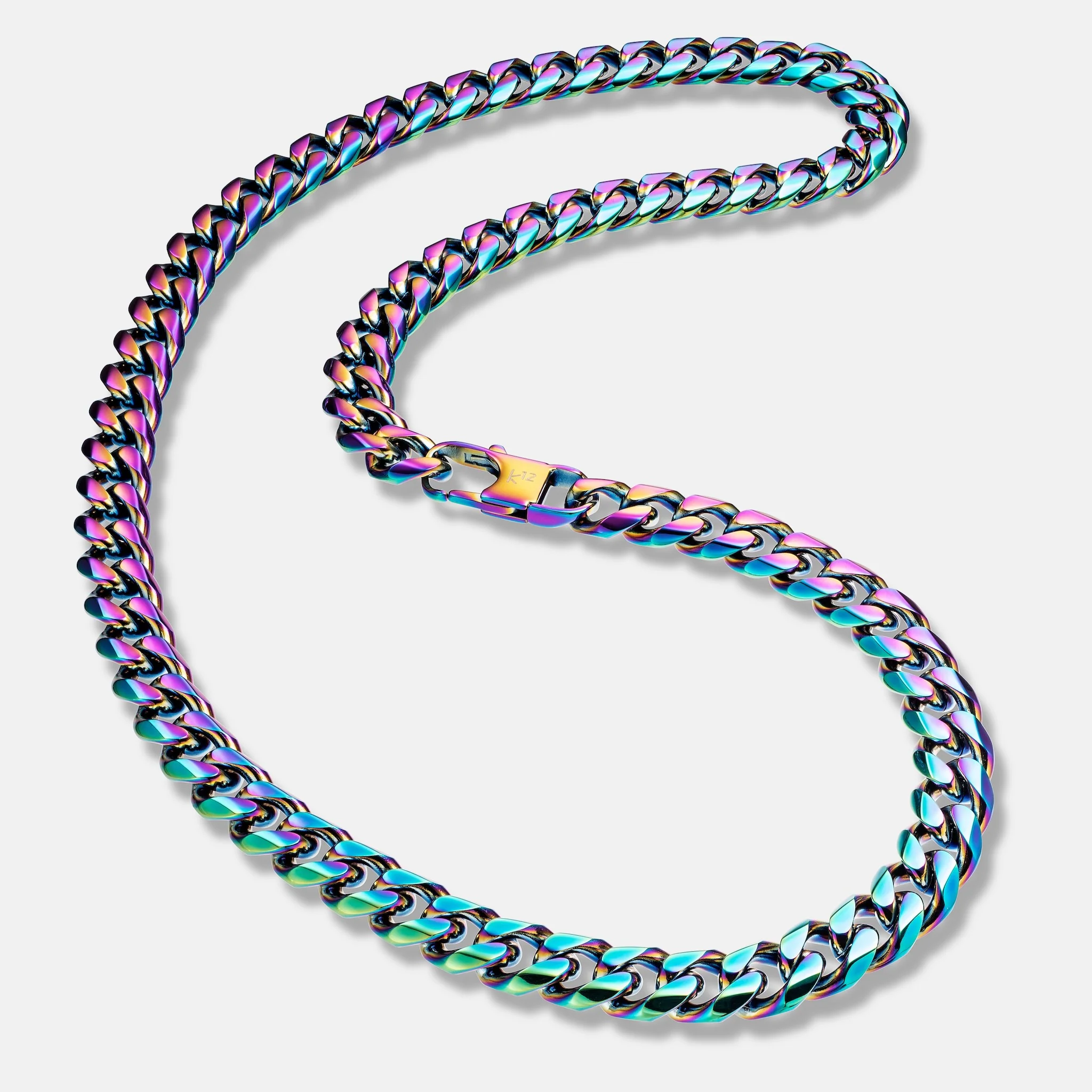 K12 - IRIDESCENT CUBAN CHAIN - 10.5MM - Image 2