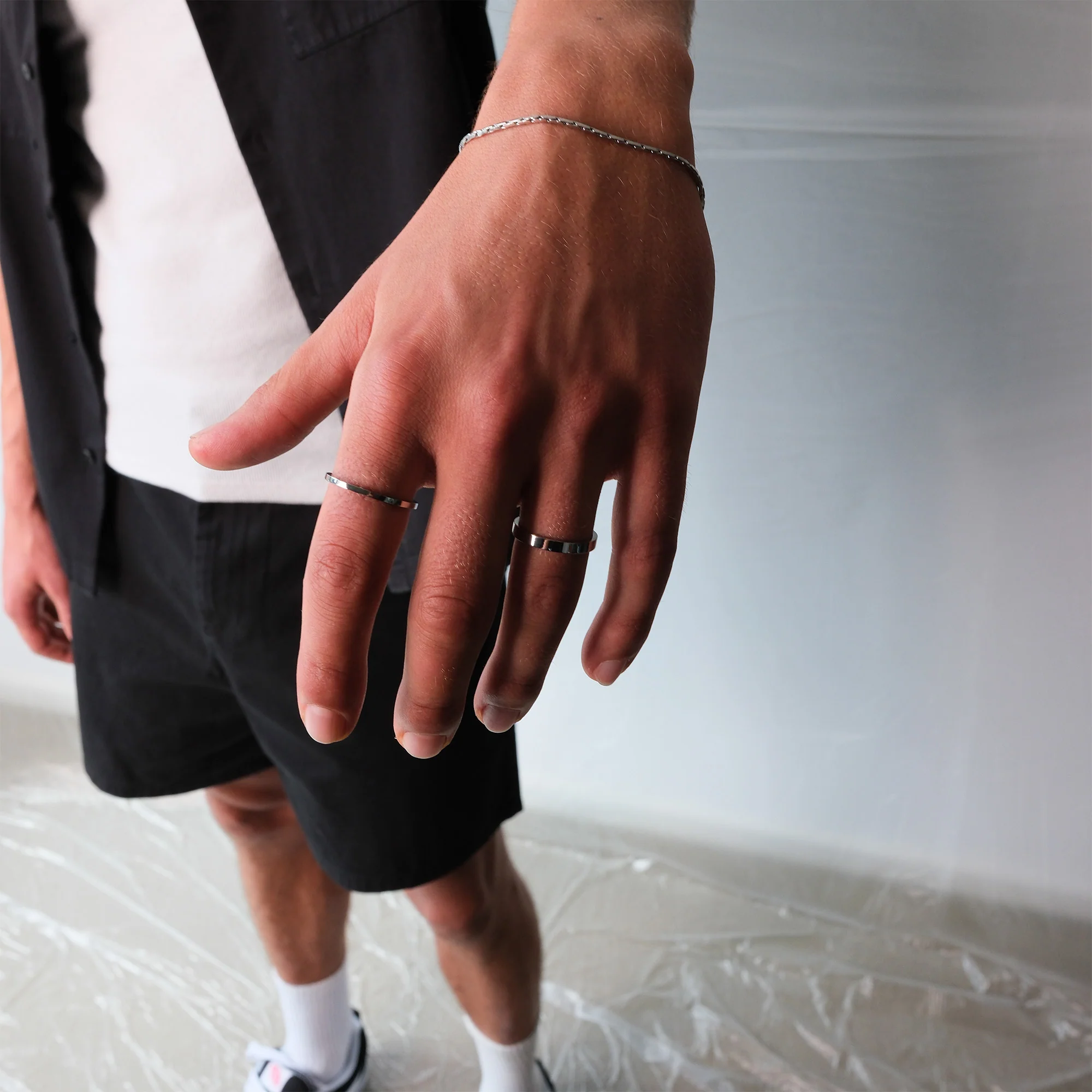 K12 - SILVER ADJUSTABLE RING - 1.6MM - Image 4
