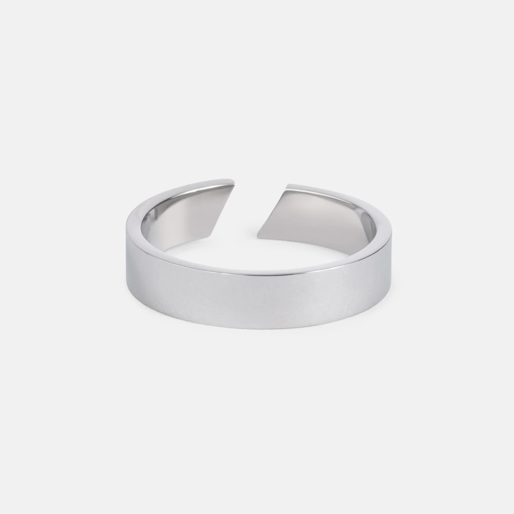 K12 - SILVER ADJUSTABLE RING - 5MM - Image 2