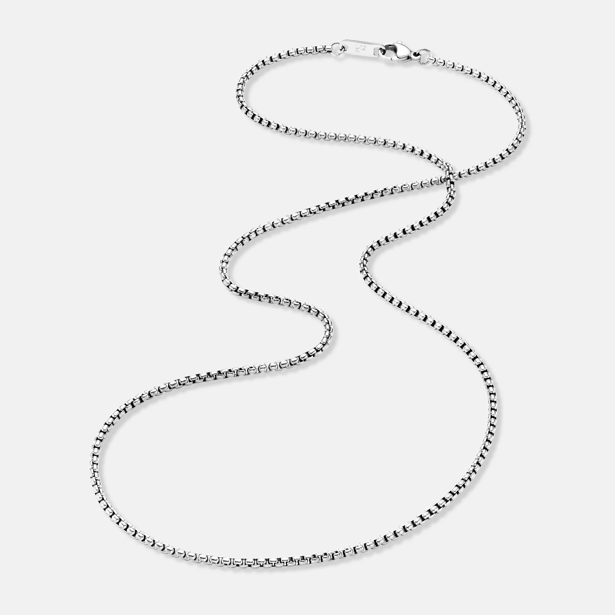 K12 - SILVER BOX CHAIN - 2MM - Image 2