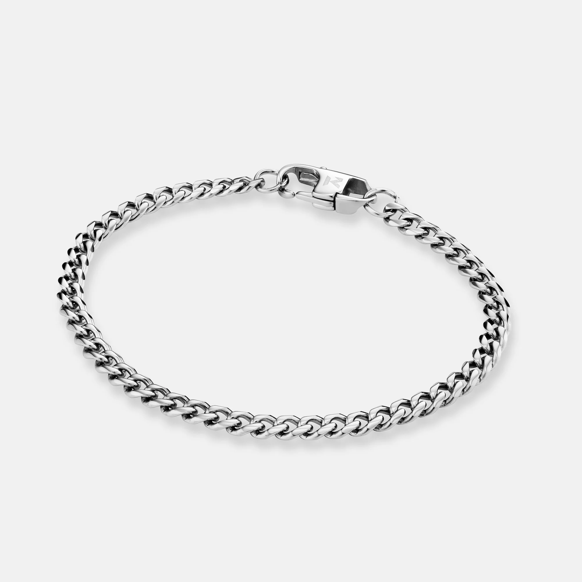 K12 - SILVER CUBAN BRACELET - 4MM - Image 2