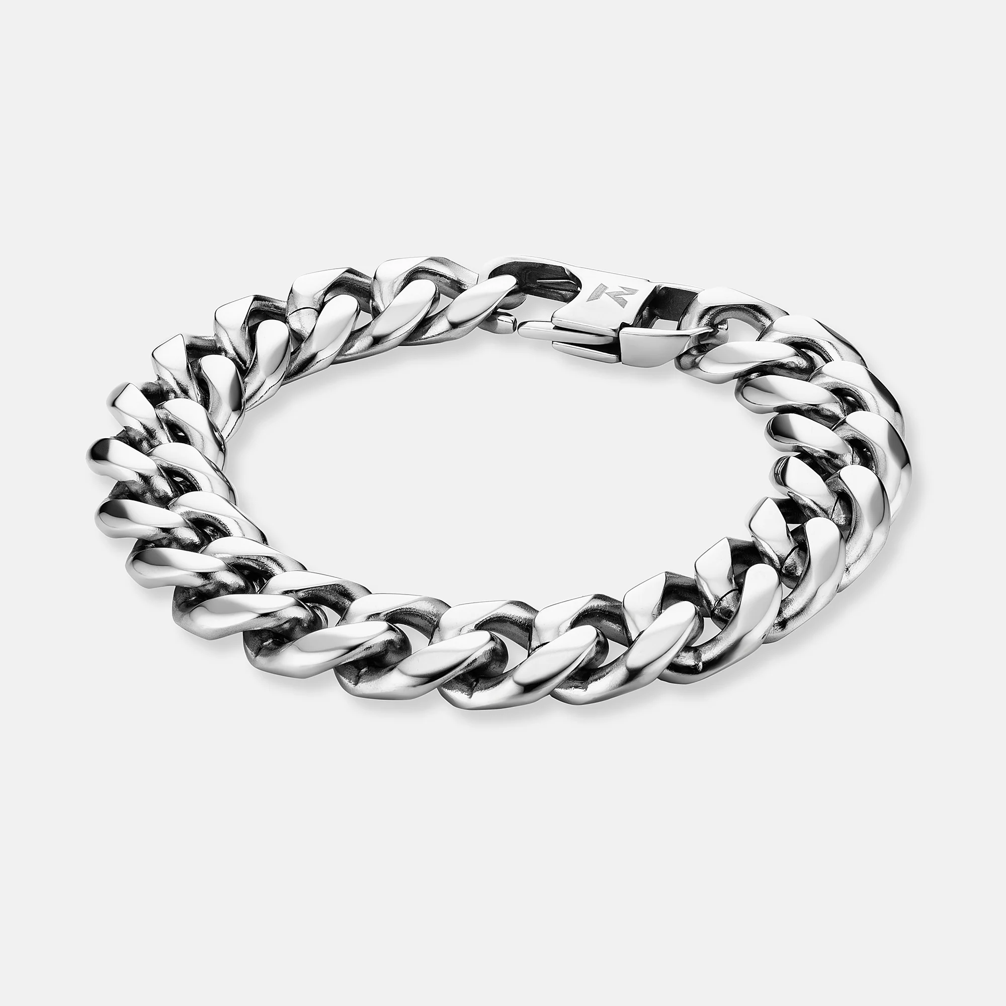 K12 - SILVER CUBAN BRACELET - 13MM - Image 2