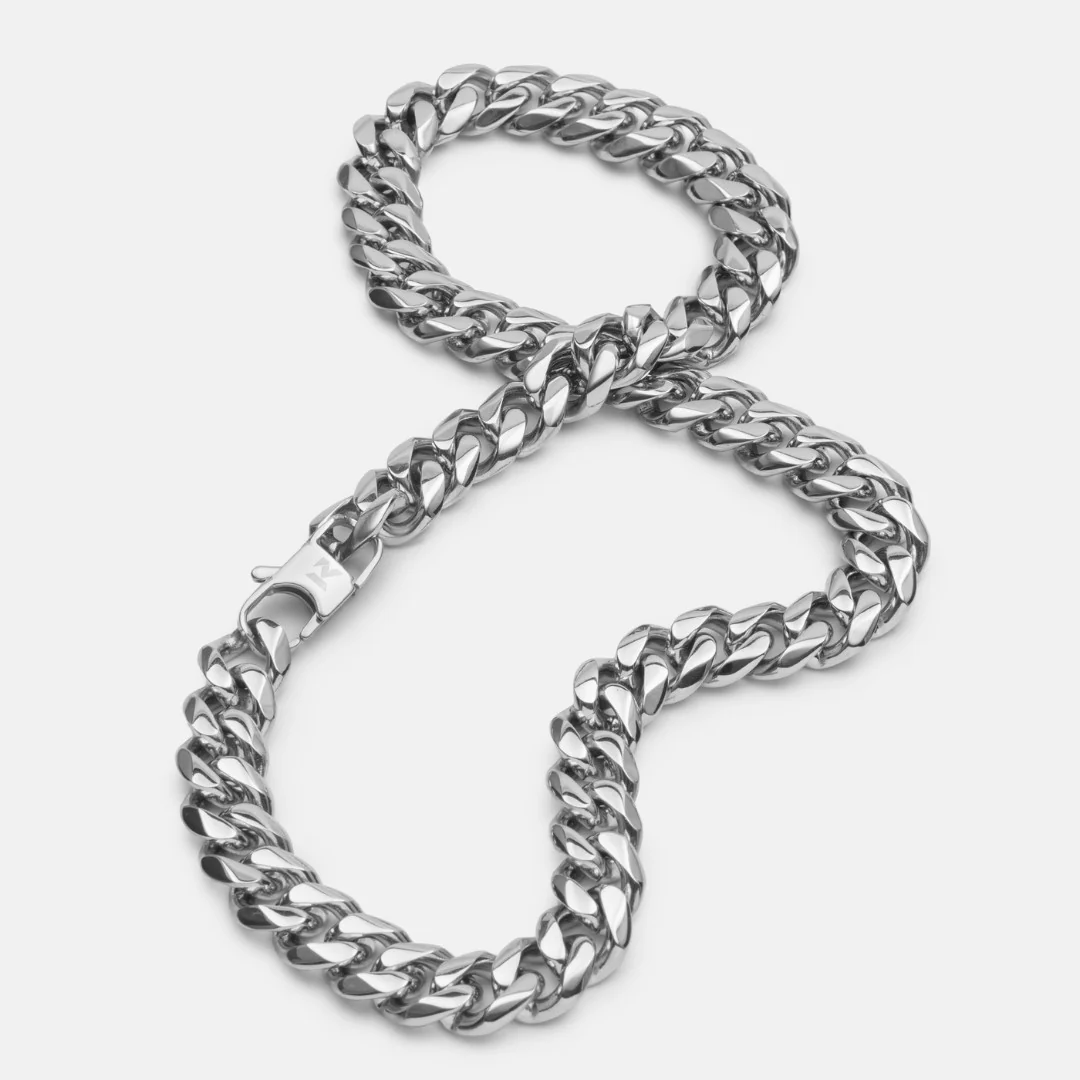 K12 - SILVER CUBAN CHAIN - 13MM - Image 2