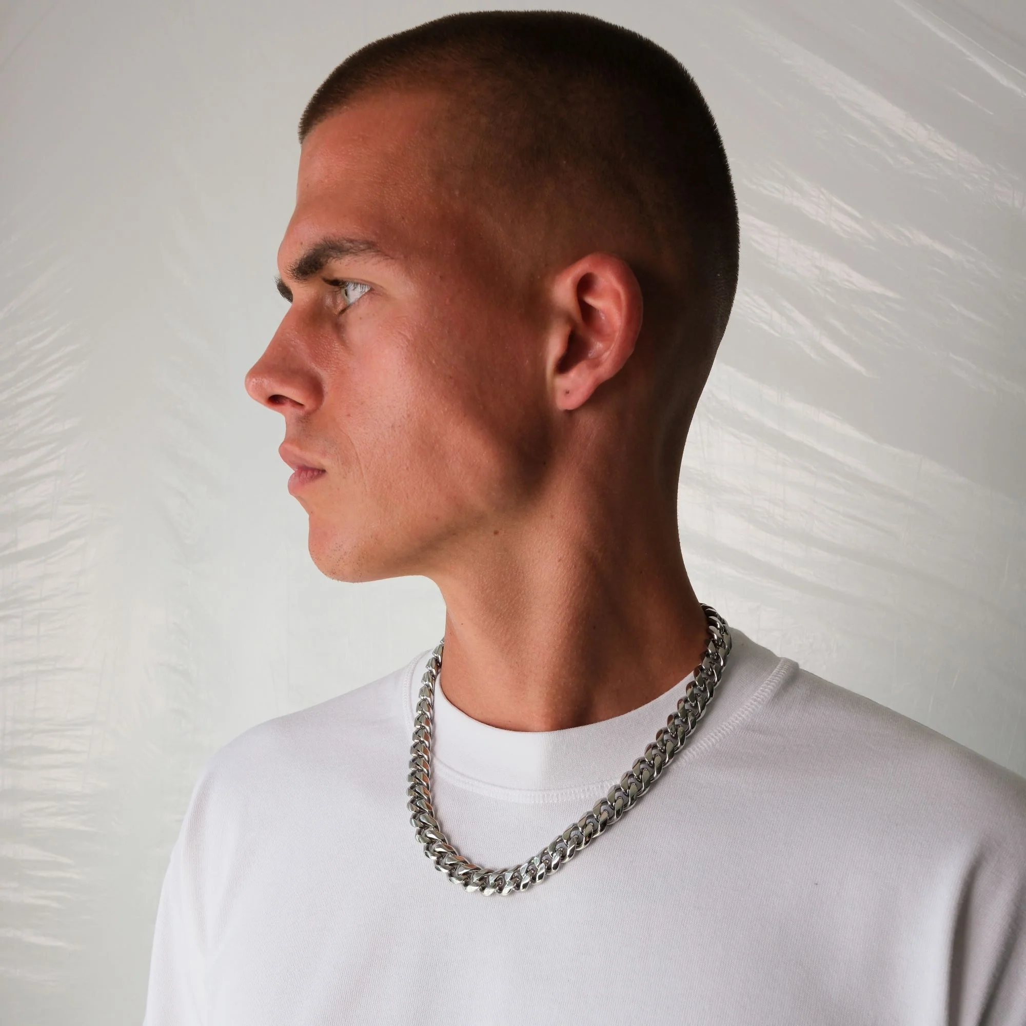 K12 - SILVER CUBAN CHAIN - 13MM - Image 5