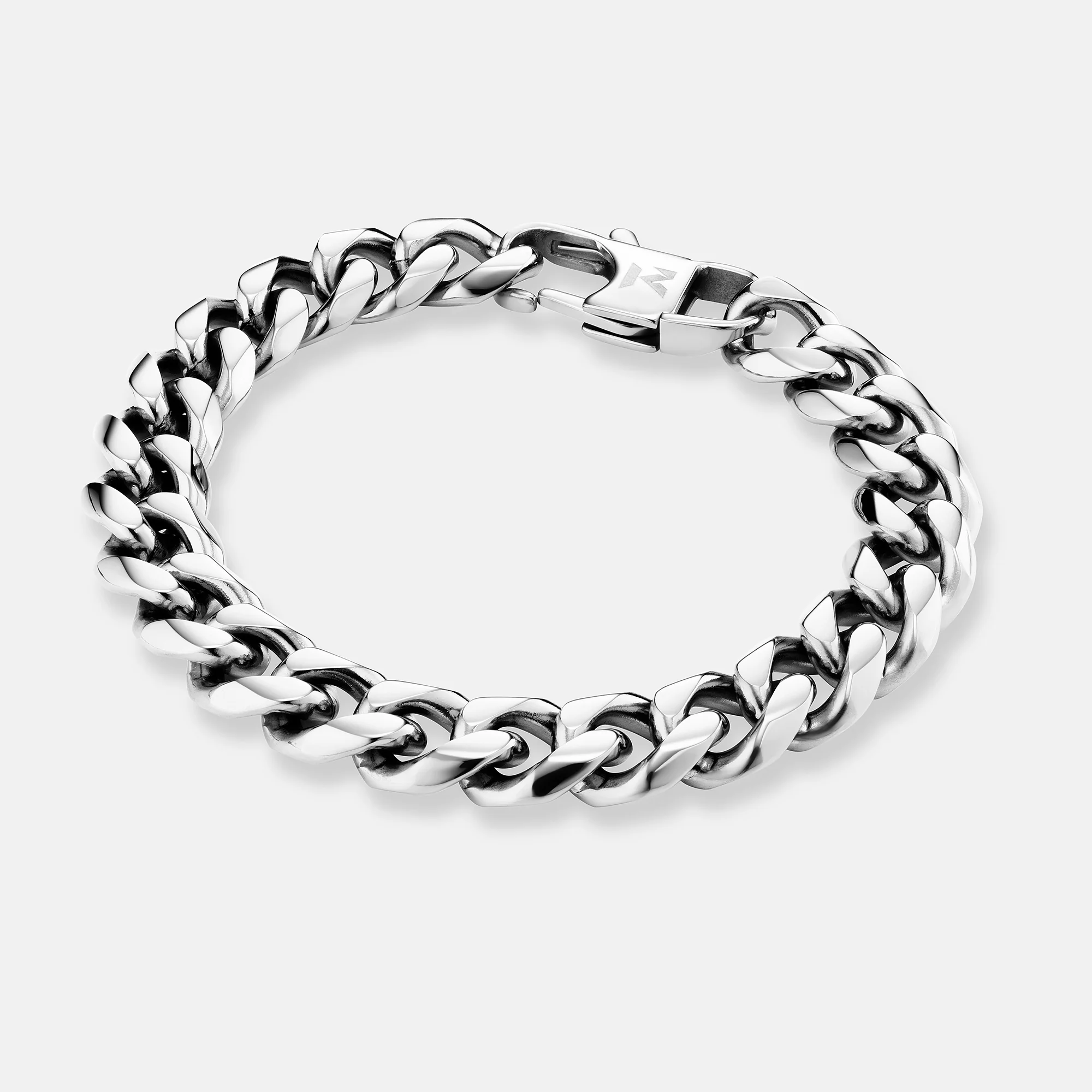 K12 - SILVER CUBAN BRACELET - 10.5MM - Image 2