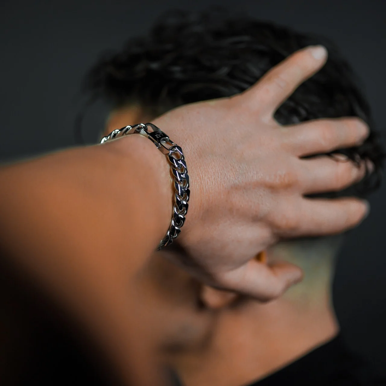 K12 - SILVER CUBAN BRACELET - 10.5MM - Image 4