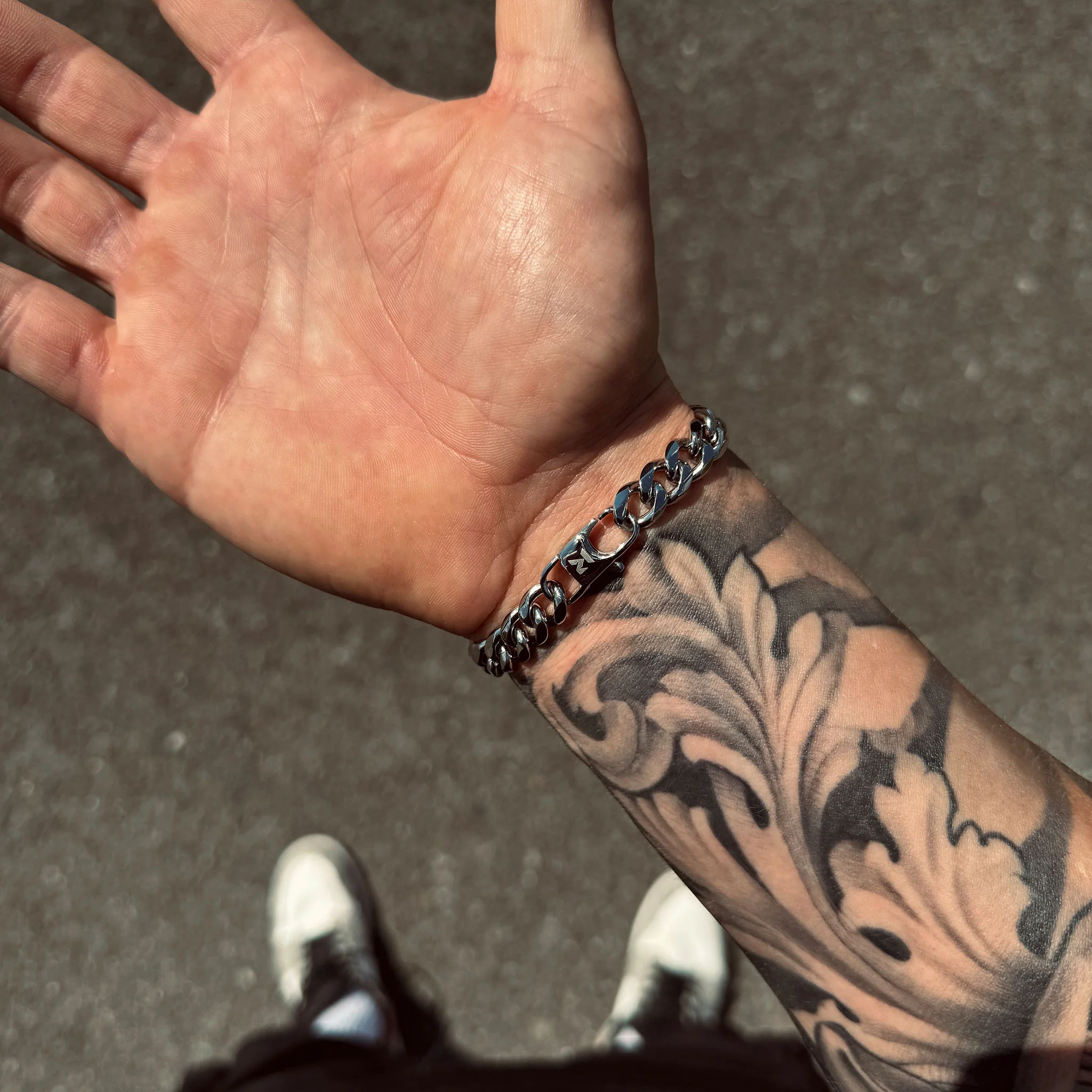 K12 - SILVER CUBAN BRACELET - 8MM - Image 5
