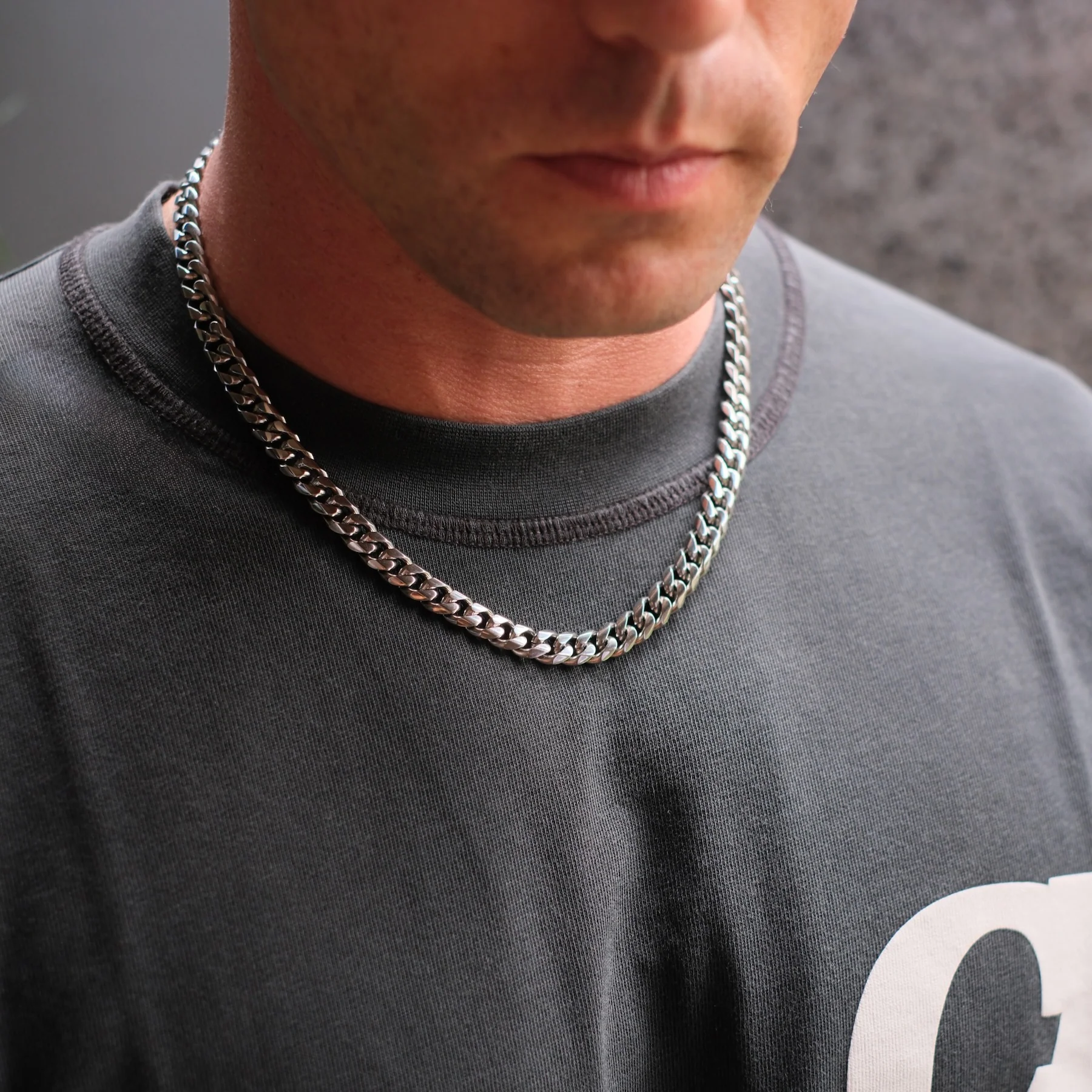 K12 - SILVER CUBAN CHAIN - 8MM - Image 3