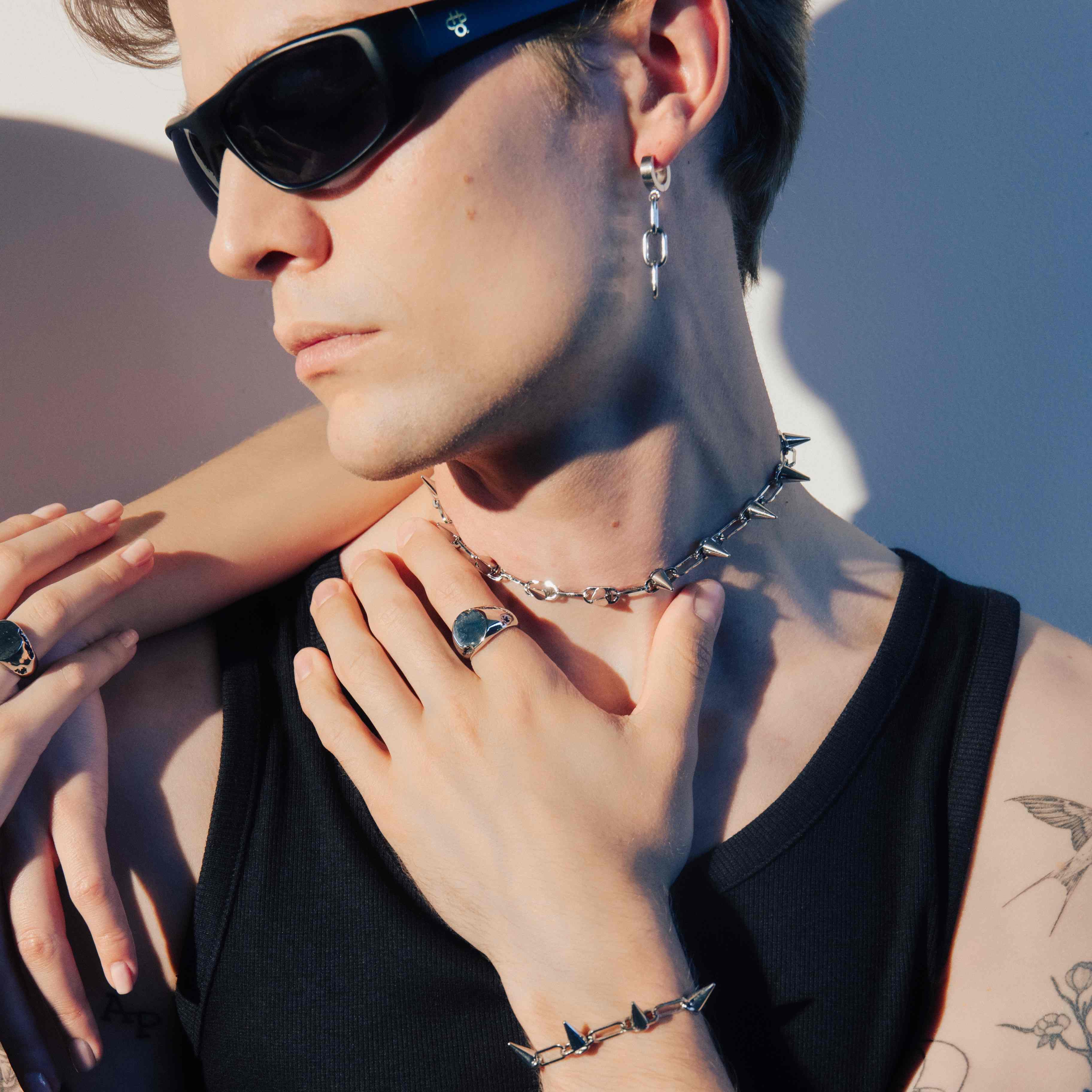 K12 - SILVER PAPERCLIP SPIKE CHAIN - 7MM - Image 7
