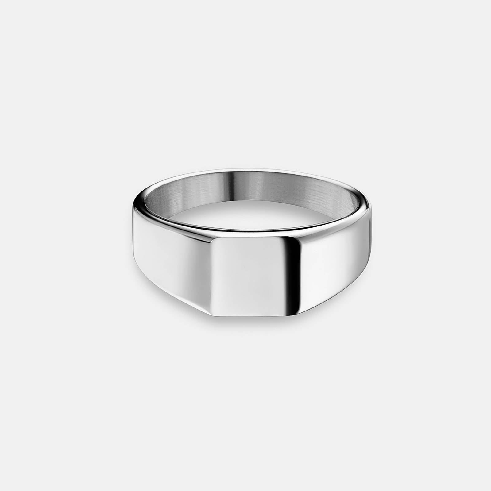 K12 - SILVER PLAIN SIGNET RING - Image 2