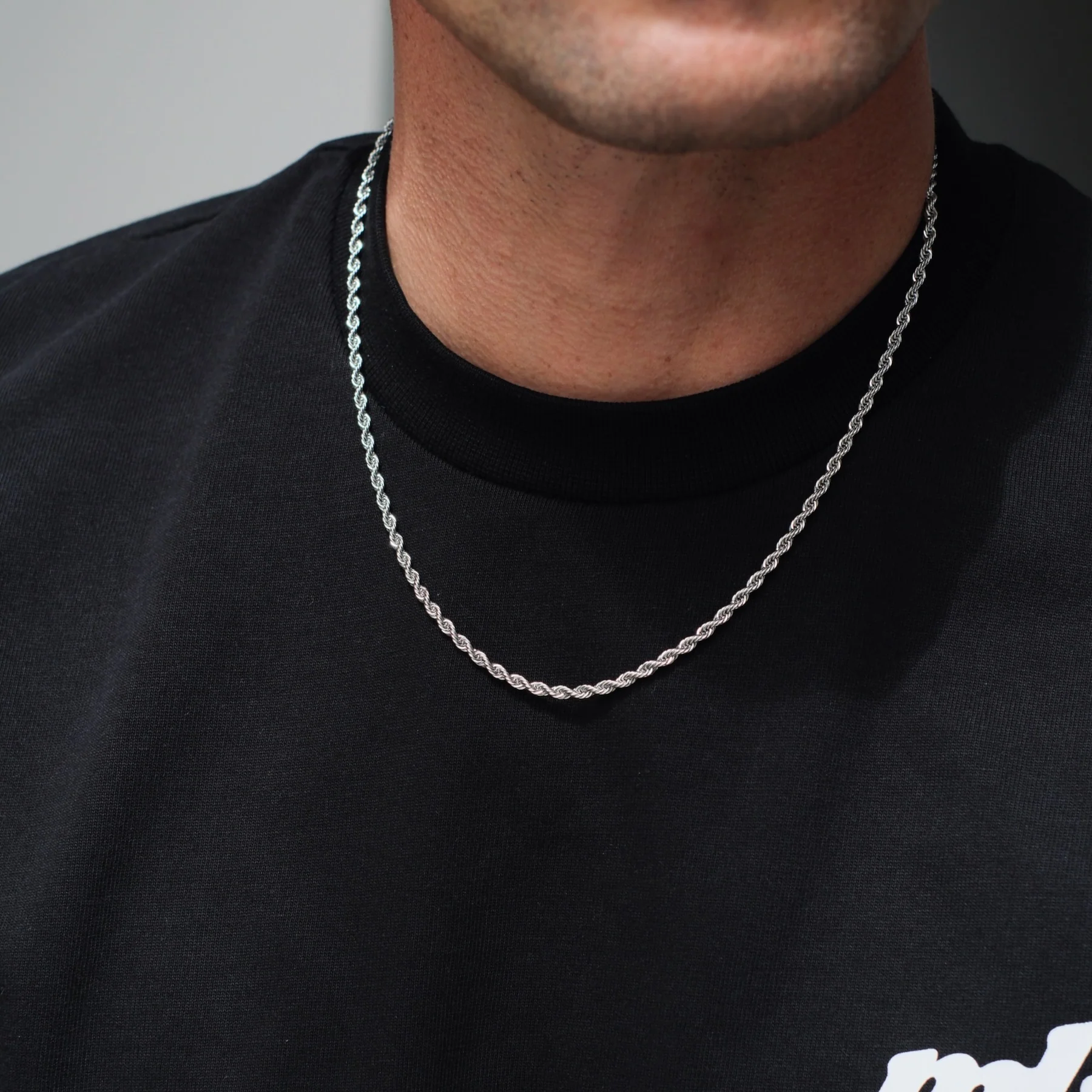K12 - SILVER ROPE CHAIN - 3MM - Image 3
