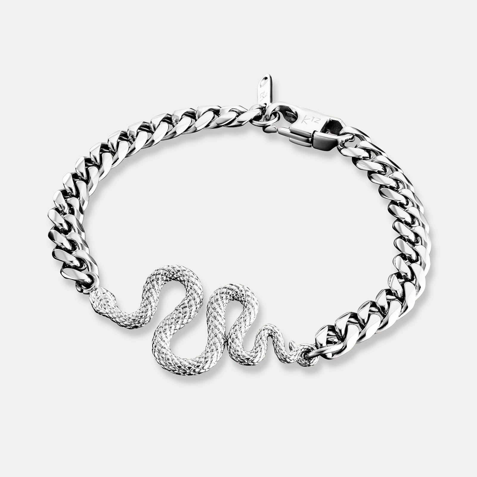 K12 - SILVER STEEL VIPER BRACELET - Image 2