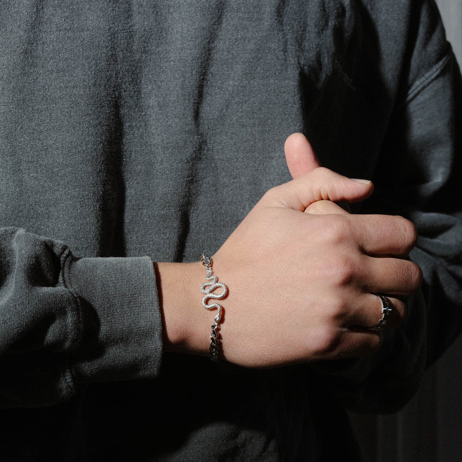 K12 - SILVER STEEL VIPER BRACELET - Image 4