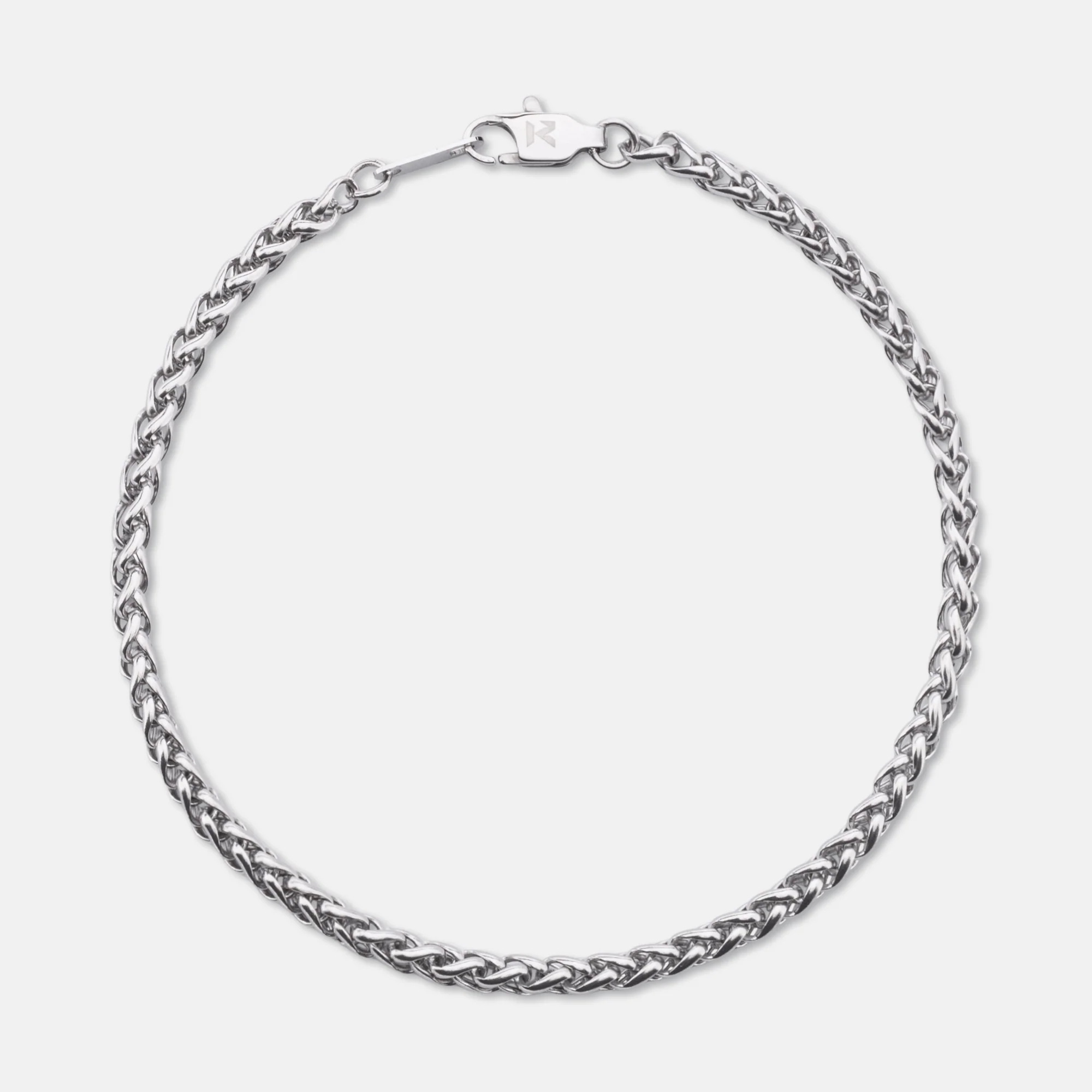 K12 - SILVER WHEAT BRACELET - 3MM