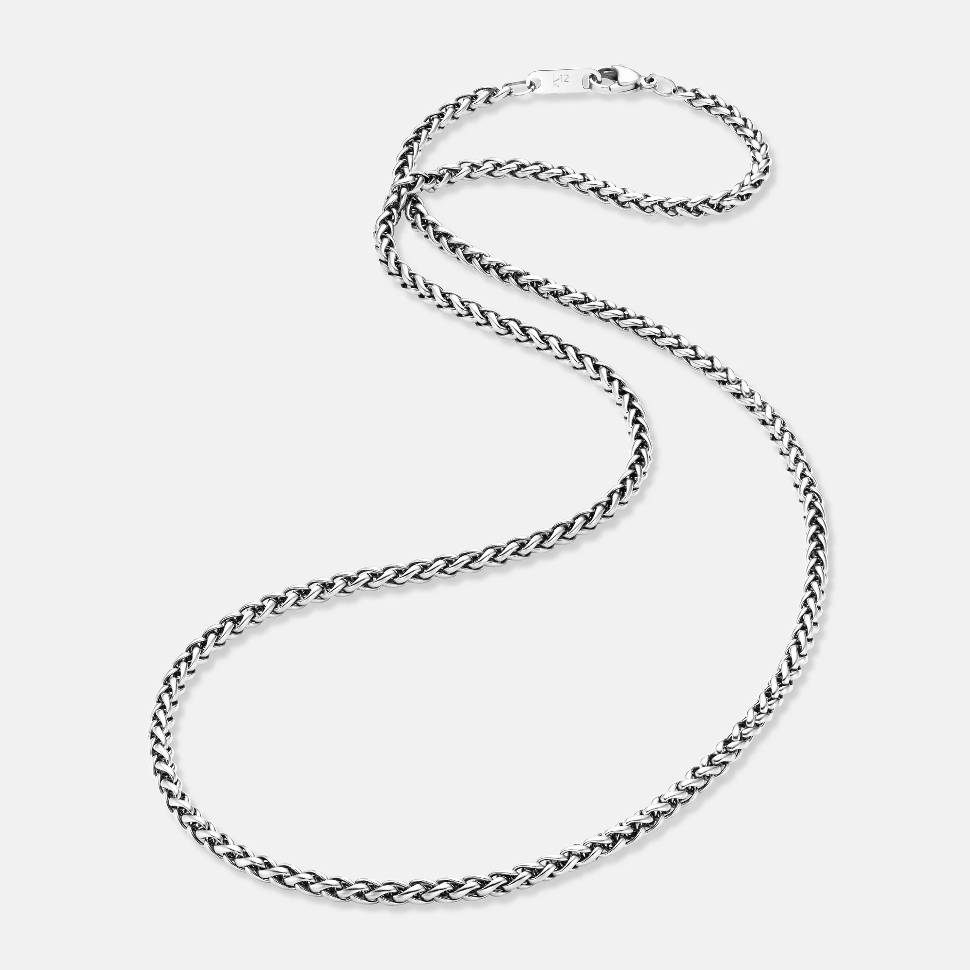 K12 - SILVER WHEAT CHAIN - 3MM - Image 2