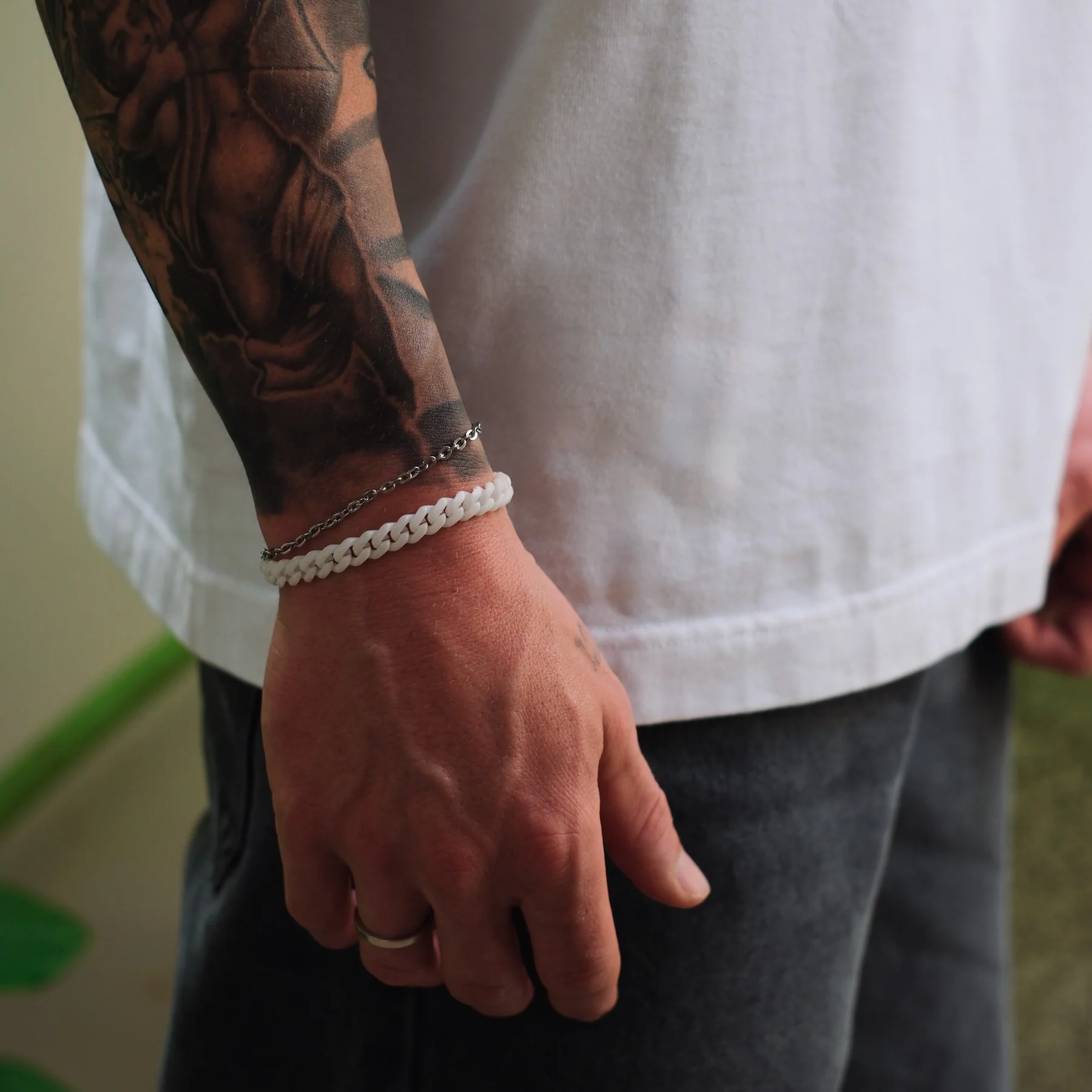 K12 - WHITE CUBAN BRACELET - 8MM - Image 3