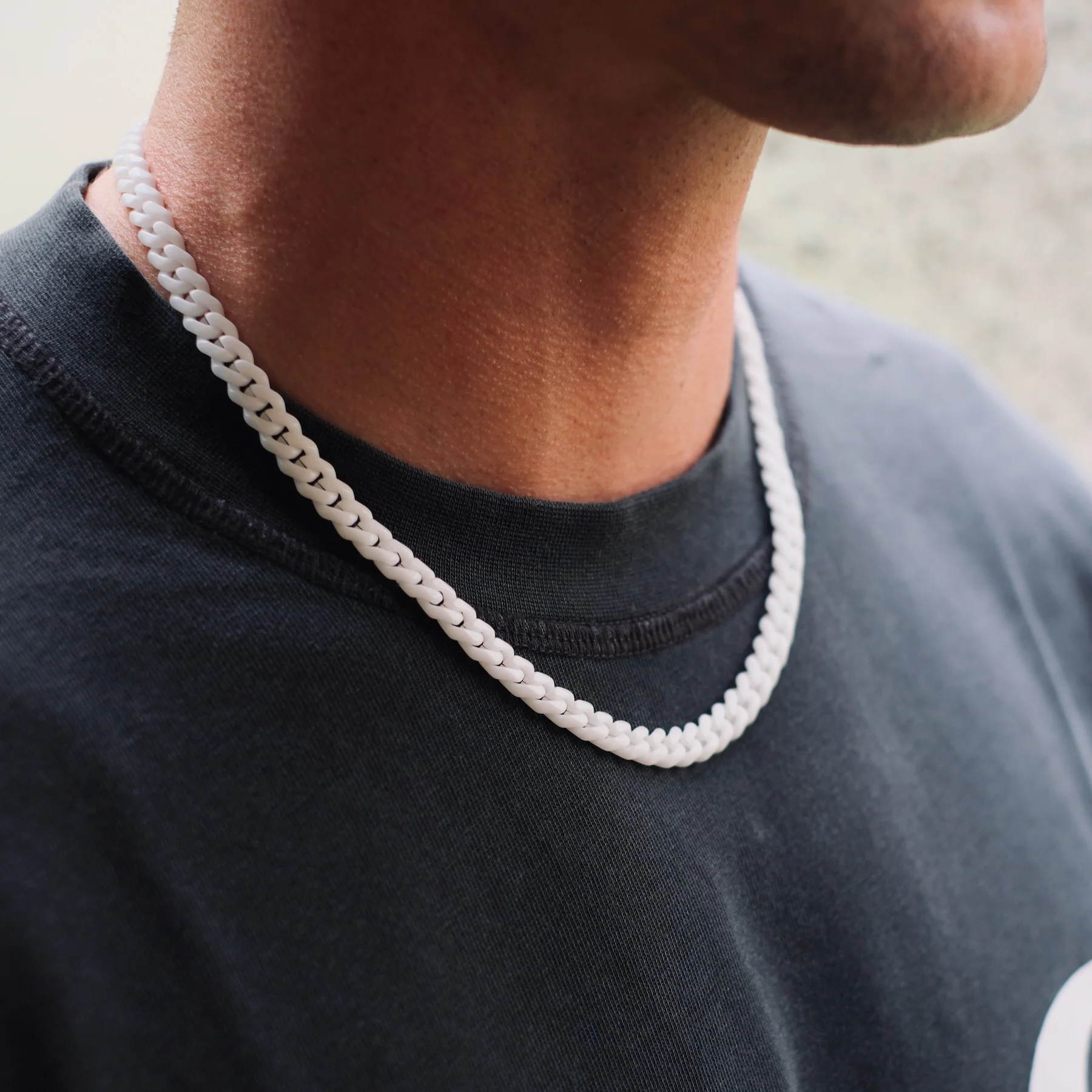 K12 - WHITE CUBAN CHAIN - 8MM - Image 4